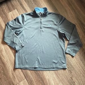 Under Armour Men’s Size Large Blue Quarter Zip‎ Loose Fleece Pullover UA
